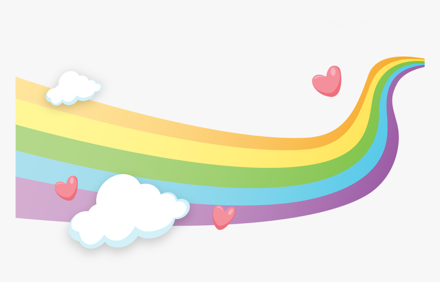 Rainbow Love Raster Computing Graphics Cloud Clipart - Nubes Y Arcoiris Png, Transparent Png, Free Download