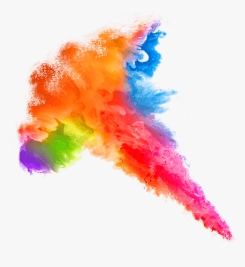 Watercolor Colorsplash Colorful Ink Rainbow Starlight - Png Hd Smoking Color, Transparent Png, Free Download