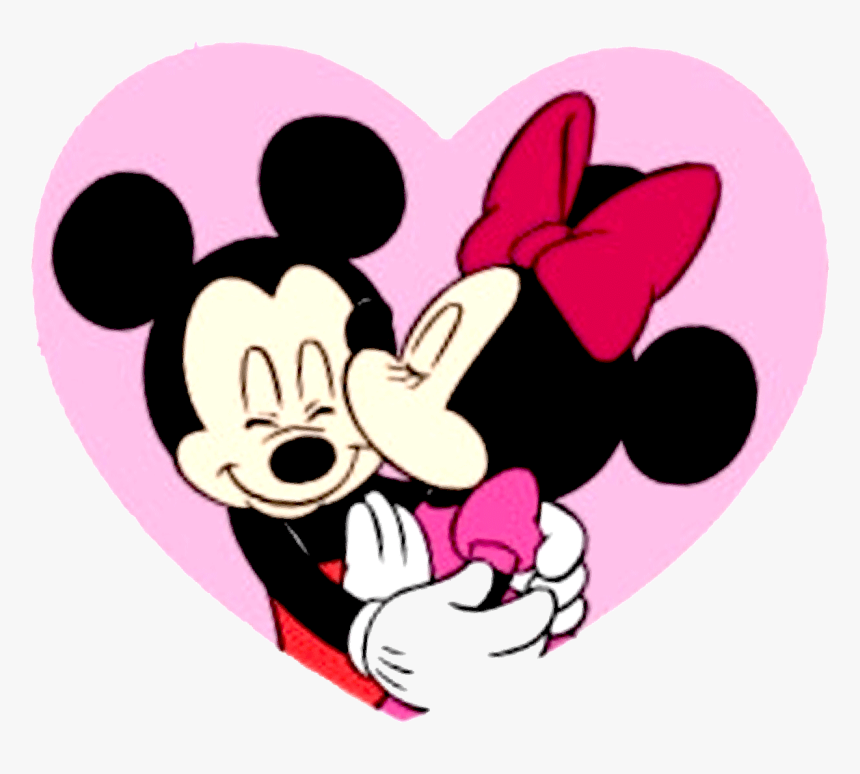 Mick & Minn Pink Heart - Mickey Minnie Mouse Hearts, HD Png Download, Free Download