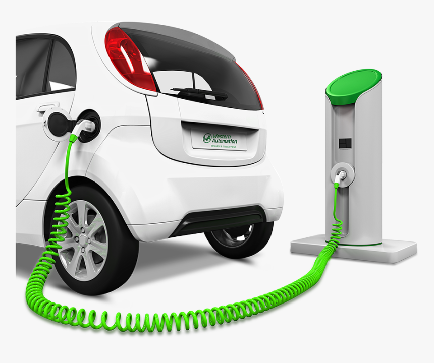 White Electric Vehicle Charging - Electric Vehicle Battery Charging, HD Png Download, Free Download