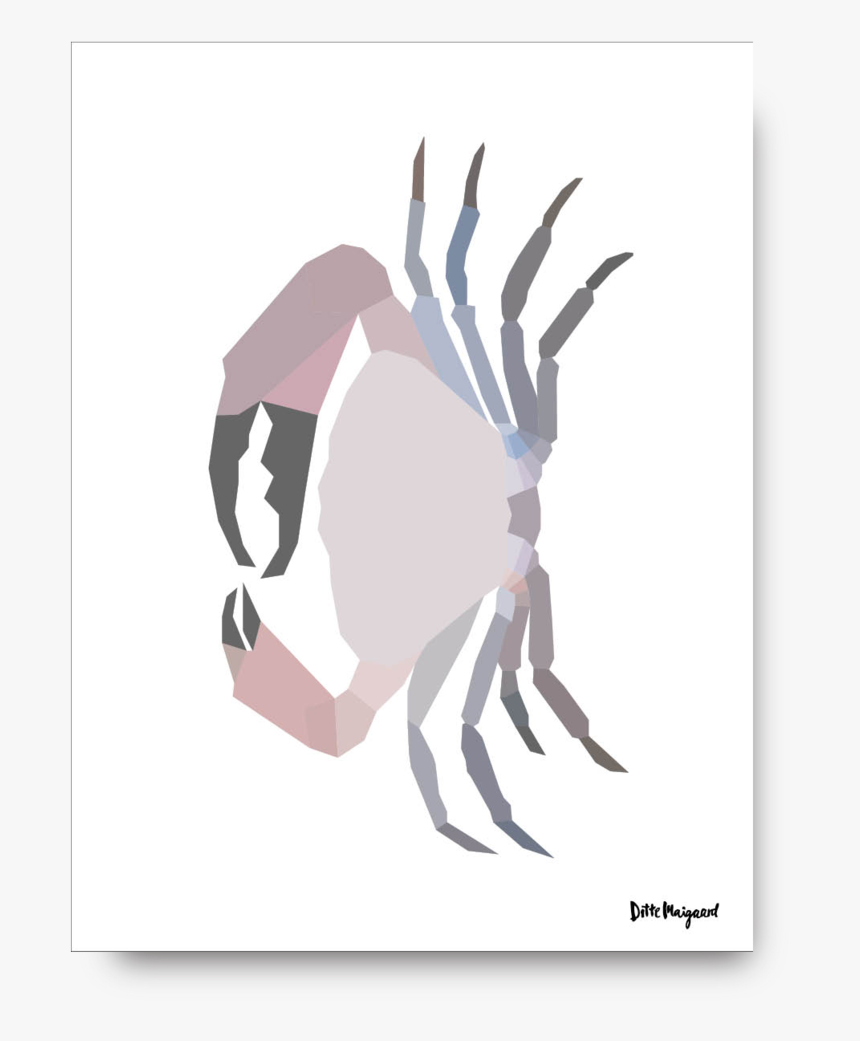 Cousin Crab Poster - Sket Tato Geometric Cancer, HD Png Download, Free Download