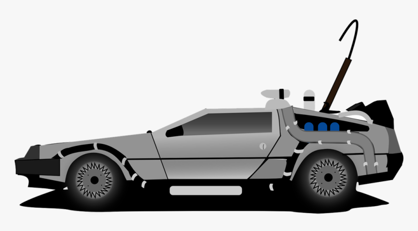 Delorean, Car, Time Machine, Back To The Future - Back To The Future Delorean Cartoon, HD Png Download, Free Download