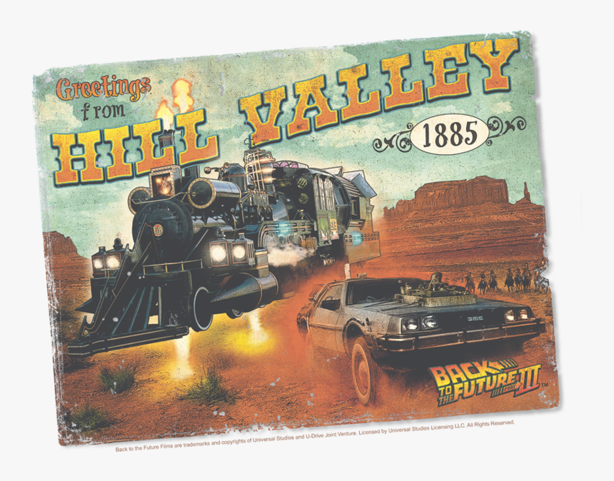 Back To The Future Iii Hill Valley Postcard Men"s Regular - Youth: Back To The Future - Hill Valley Postcard, HD Png Download, Free Download