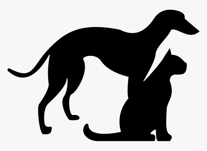 Cat And Dog Silhouette Png, Transparent Png, Free Download