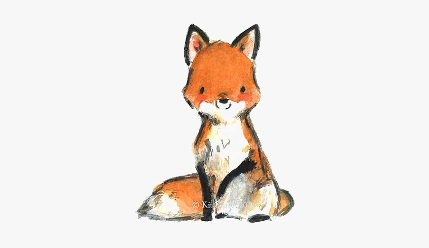 Cute Fox Drawing, HD Png Download, Free Download