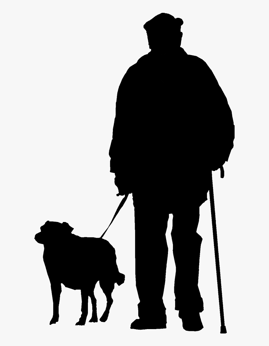 Man And Dog Silhouette, HD Png Download, Free Download