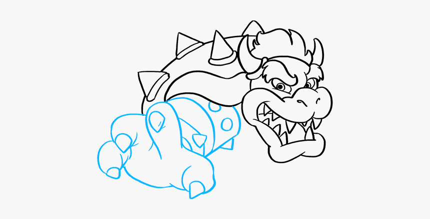 How To Draw Bowser From Super Mario Bros - Mario Bros Drawing, HD Png Download, Free Download