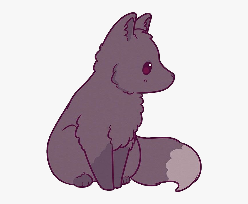 Transparent Silver Fox Clipart - Cute Kawaii Animal Drawings, HD Png Downlo...