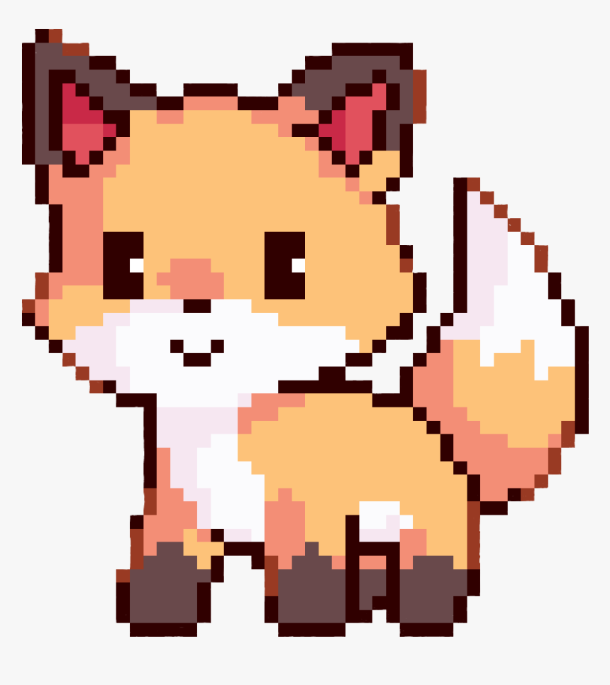 Clip Art Kawaii Kawaiipixel Pixelart Cute - Cute Pixel Art Fox, HD Png Download, Free Download