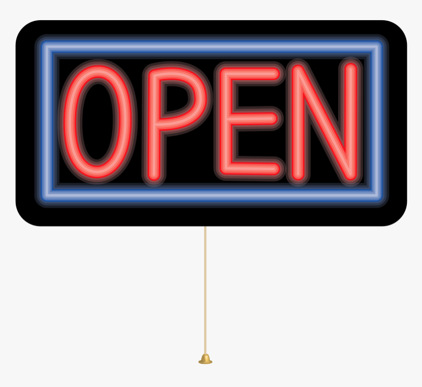 Neon Open Sign Clipart, HD Png Download, Free Download