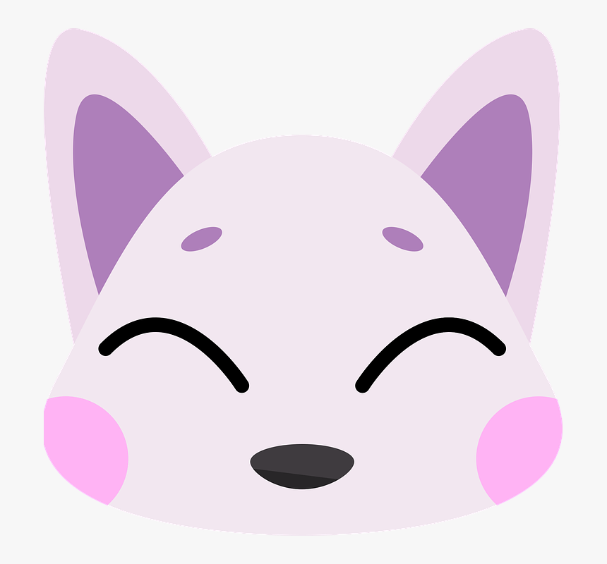 Fox, Pink, Animal, Cute, Smile - Cartoon, HD Png Download, Free Download