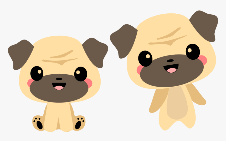Kawaii Pug Png, Transparent Png, Free Download
