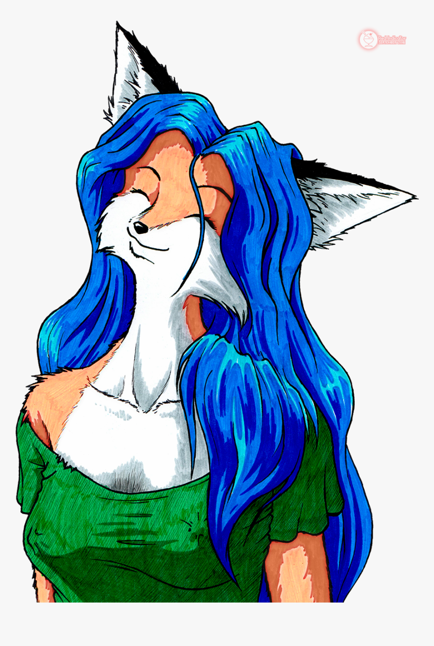Cute Fox Lady - Cartoon, HD Png Download, Free Download