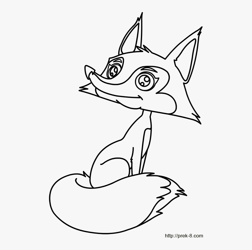 Cute Fox Colouring Pages - Coloring Book, HD Png Download, Free Download