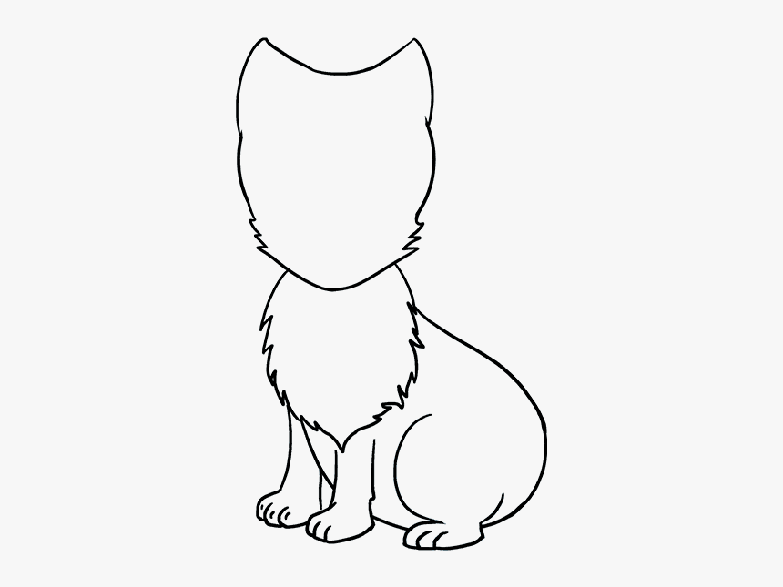 Easy To Draw Fox Head How A Cute Drawing Online - Draw An Arctic Fox, HD Png Download, Free Download
