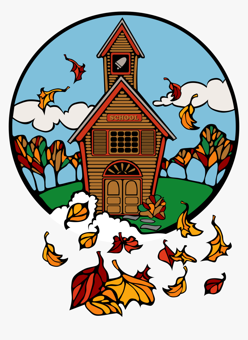 School In Fall Svg Clip Arts - Fall School Clip Art, HD Png Download, Free Download