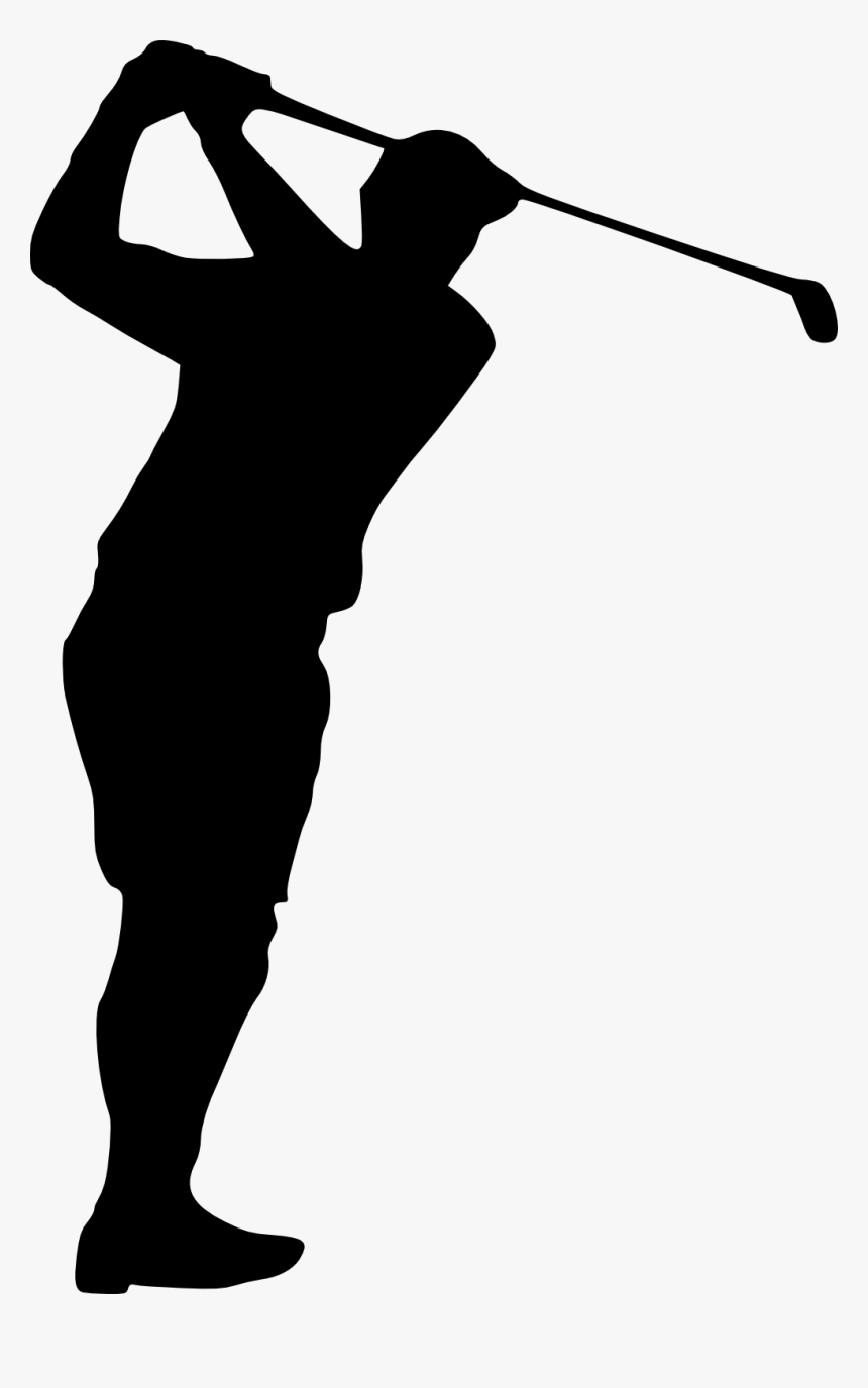Golfer,silhouette,solid Swing Hit,clip Art,recreation - Transparent Golf Clip Art, HD Png Download, Free Download