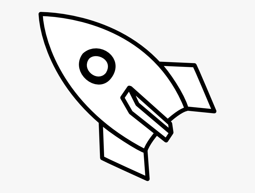 Spaceship Clipart Transparent Background - Rocket Clipart Black And White, HD Png Download, Free Download