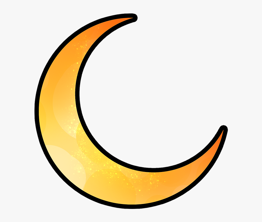 Orange Crescent Transparent Png Image - Gold Crescent Moon Transparent, Png Download, Free Download
