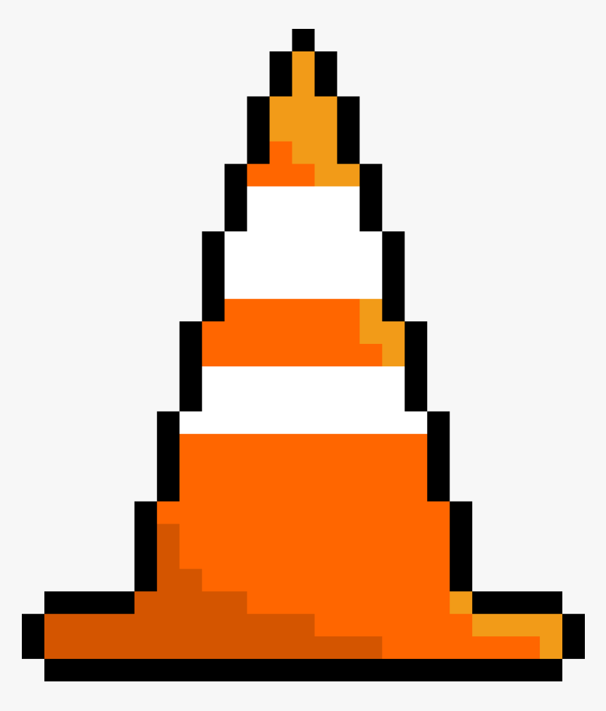 Spaceship Pixel Art Png Clipart , Png Download - Traffic Cone Pixel Art, Transparent Png, Free Download