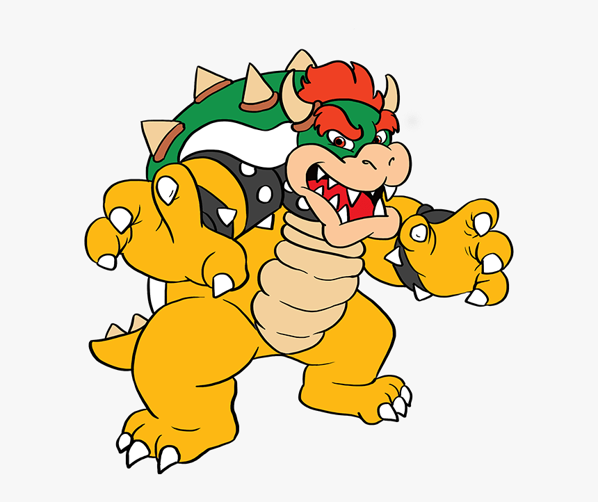 How To Draw Bowser From Super Mario Bros - Draw Bowser, HD Png Download, Free Download