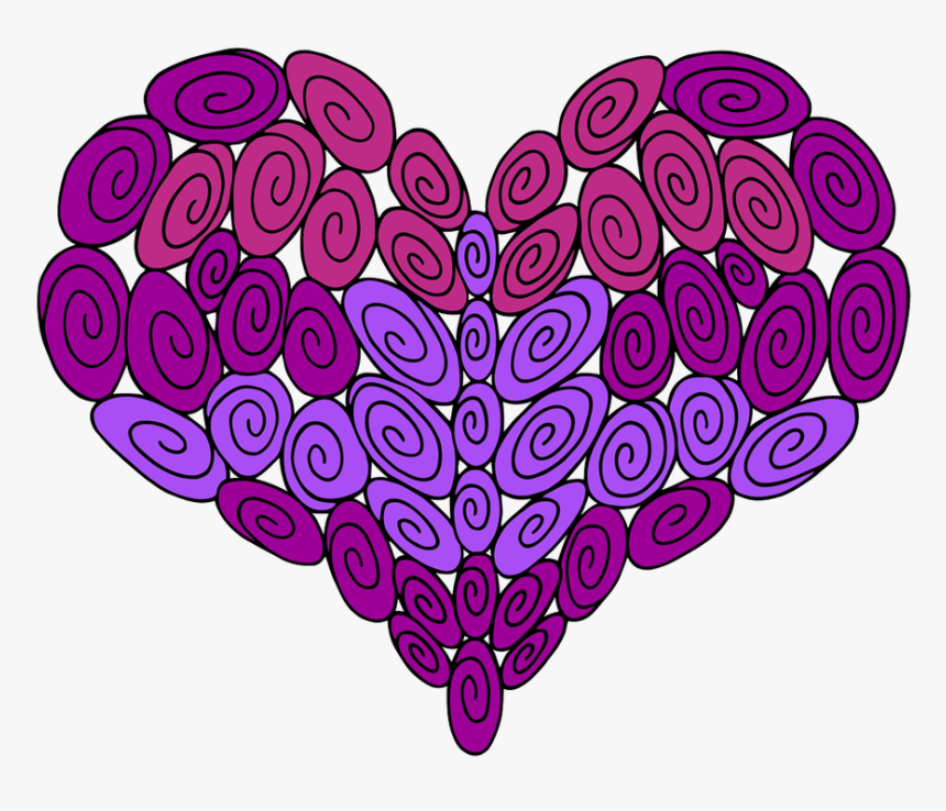 52 Swirl Heart - Heart, HD Png Download, Free Download