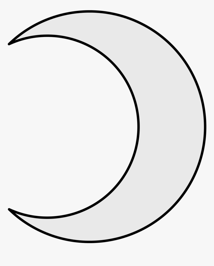 Line Drawing Crescent Moon, HD Png Download, Free Download