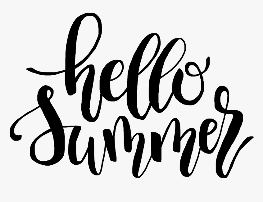 #hellosummer #hellosummer2018 #hello #summer - Summer Label Black And White, HD Png Download, Free Download