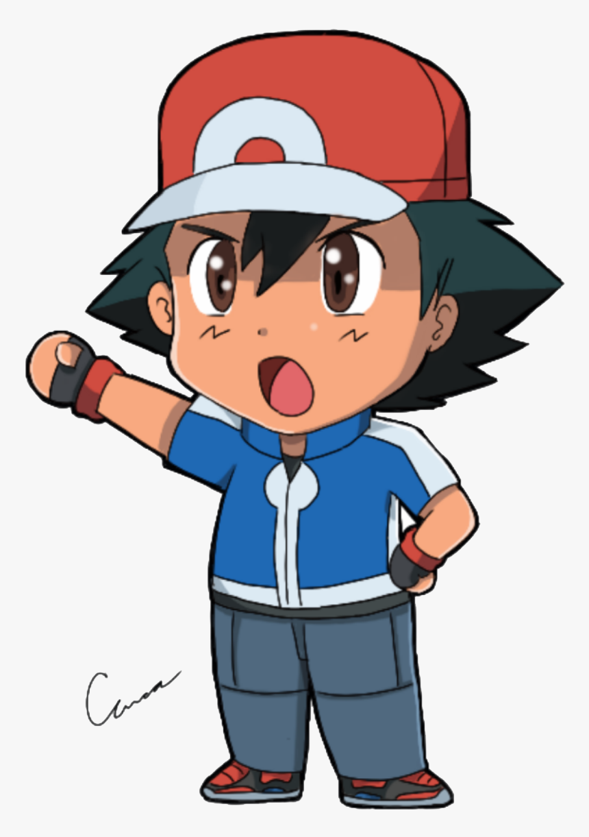 Ash Pokemon By Trainerashandred35 - Ash Ketchum Chibi Png, Transparent Png, Free Download