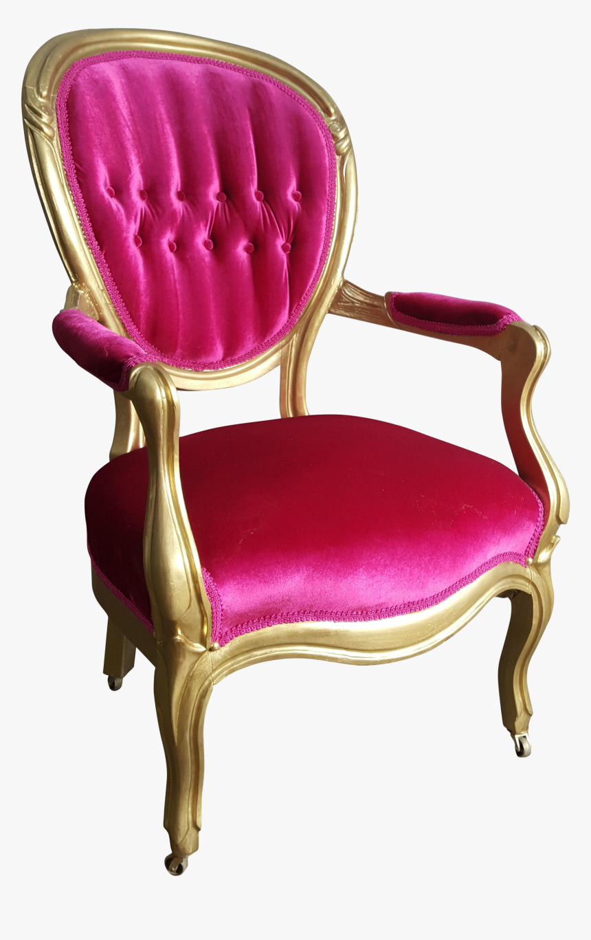 Transparent Gold Throne Png - Gold And Pink Arm Chair, Png Download, Free Download