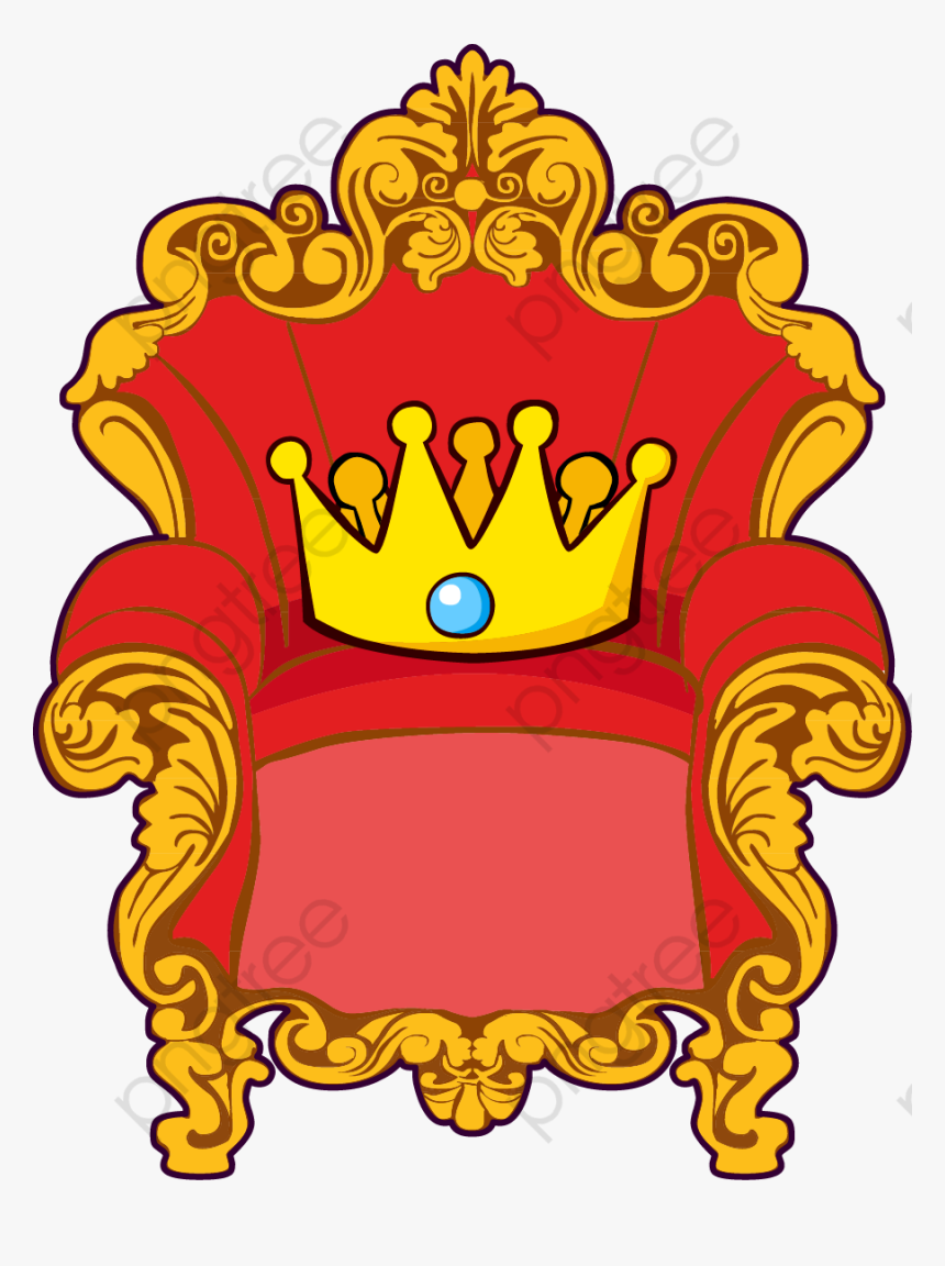 Transparent King On Throne Clipart - Crown And Throne Clipart, HD Png Download, Free Download