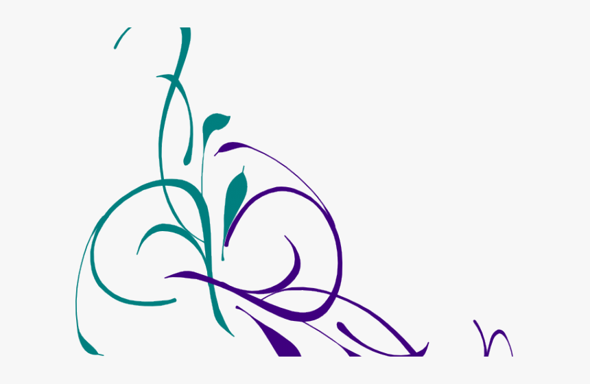 Swirls Clipart Floral - Funeral Clipart Png, Transparent Png, Free Download