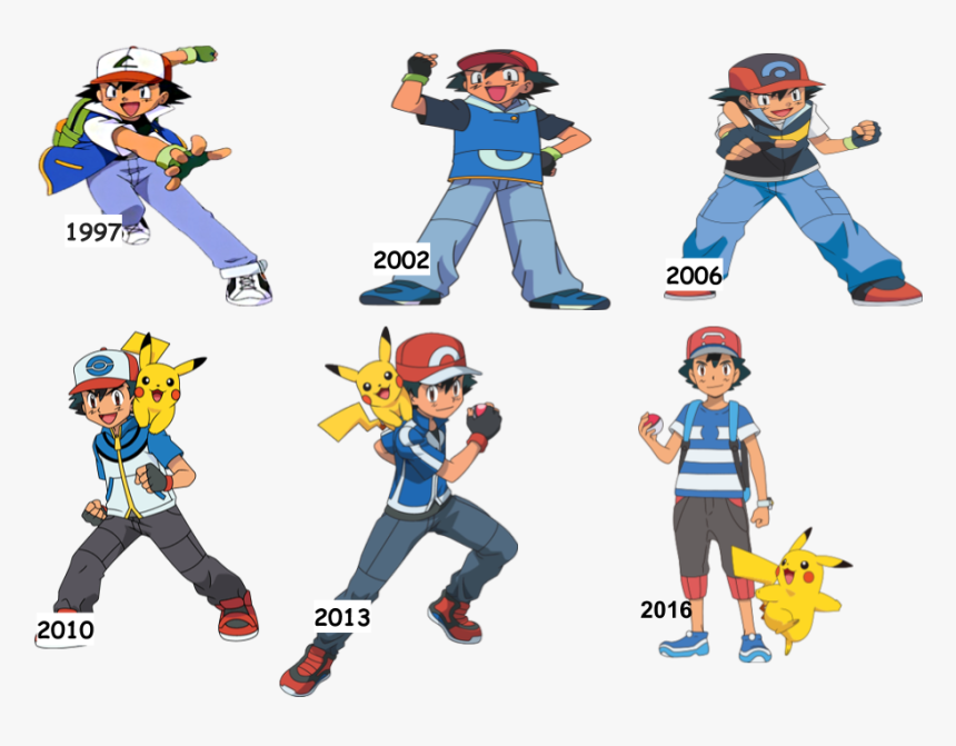 So Far, Ash"s Alola Look Is The One Which Looks The - Ash Ketchum All Outfits, HD Png Download, Free Download