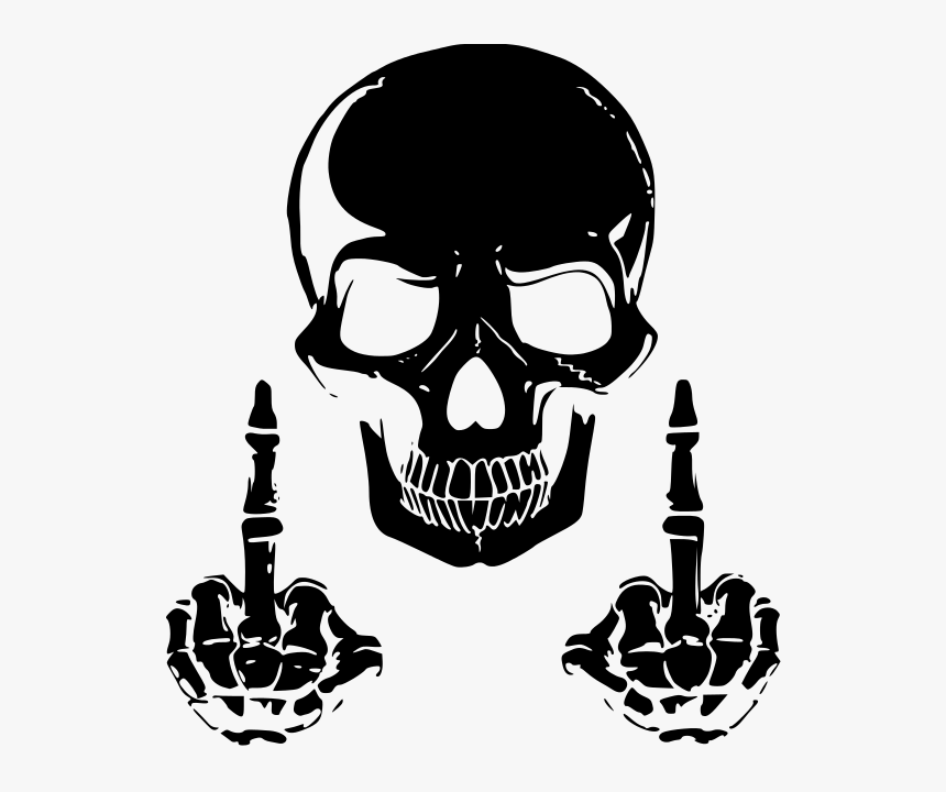 Transparent Finn Balor Demon Png - Skull With Middle Finger Svg, Png Download, Free Download