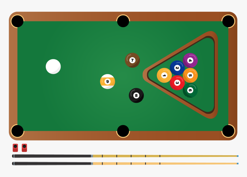 Clip Royalty Free English Billiards Eight Ball Nine - Pool Table Transparent, HD Png Download, Free Download