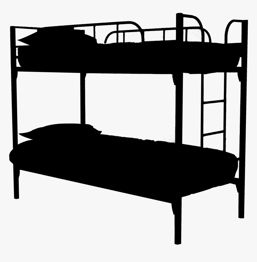 Bunk Bed Silhouette - Bunk Bed Clipart, HD Png Download, Free Download