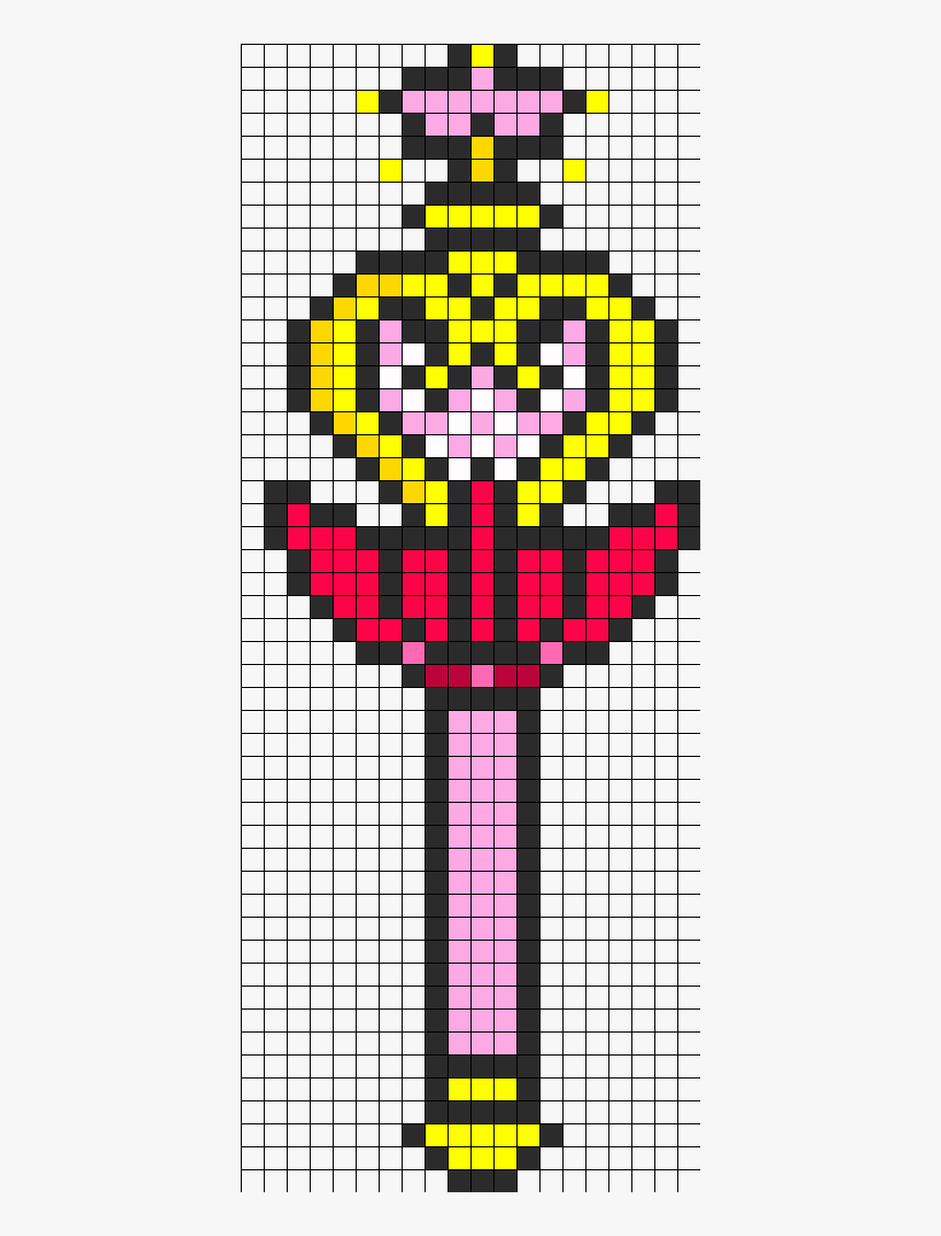 Sailor Mini Moon Wand Perler Bead Pattern / Bead Sprite - Hama Beads Sailor Moon, HD Png Download, Free Download