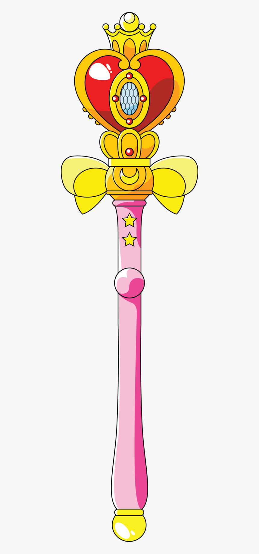 Spiral Heart Moon Rod By Sayurixsama-d506px0 - Transparent Sailor Moon Wand, HD Png Download, Free Download