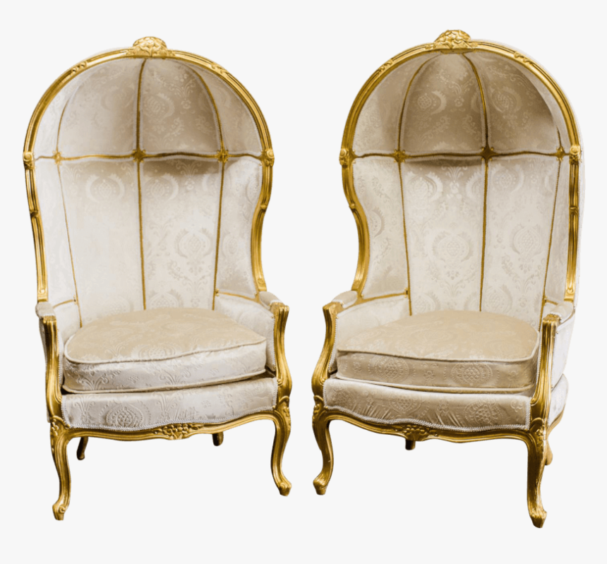 Gold & Ivory Balloon Chairs - Chair, HD Png Download, Free Download