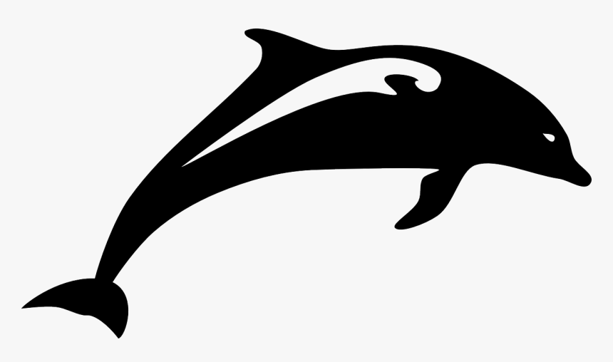 Dolphin, Fish, Jumping, Animal, Mammal, Silhouette - Dolphin Fish Vector, HD Png Download, Free Download