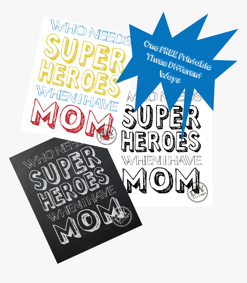 Free Mothers Clipart Superhero - Poster, HD Png Download, Free Download