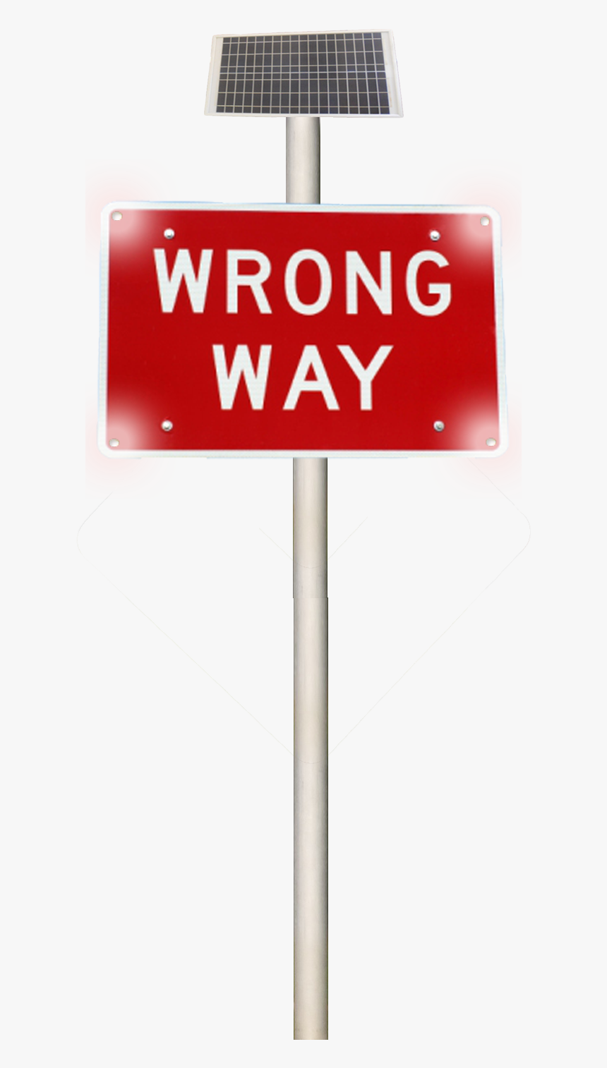 Transparent Pole Png - Wrong Way Sign, Png Download, Free Download