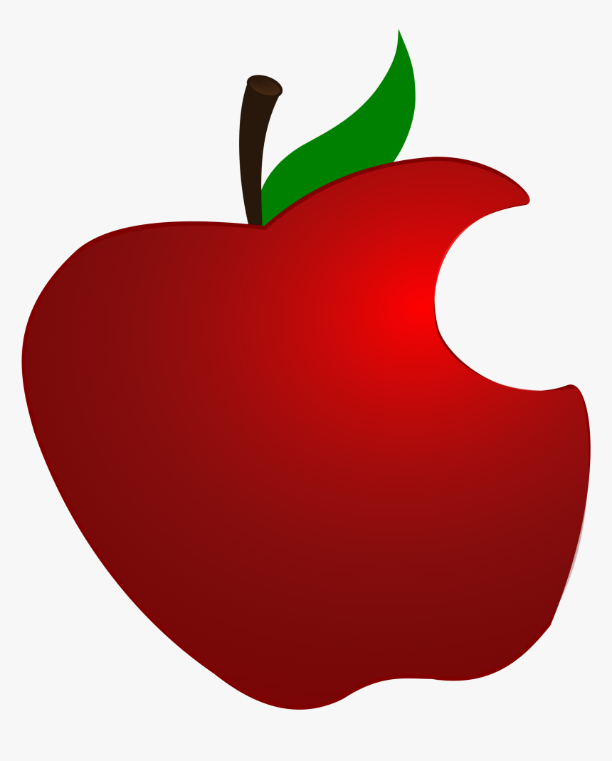 Clipart Apple Chalkboard - Bitten Apple Clip Art, HD Png Download, Free Download