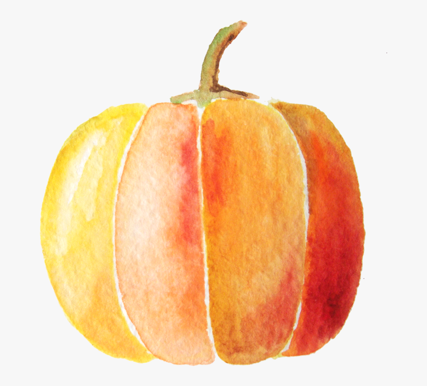 Transparent Watercolor Pumpkin Clipart - Water Color Pumpkin Png, Png Download - kindpng