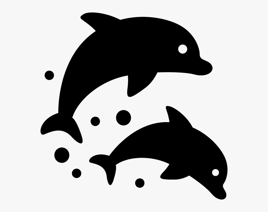 Monochrome Painting Silhouette Drawing - Dolphin Drawing Silhouette, HD Png Download, Free Download