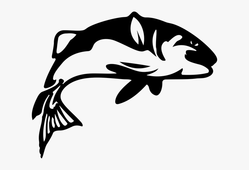 Dolphins Clipart Fat - Silhouette Fish Clipart Png, Transparent Png, Free Download