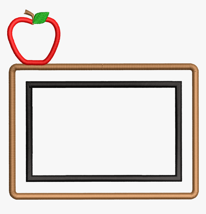 Teacher Back To School Chalkboard Apple Monogram, HD Png Download, Free Download