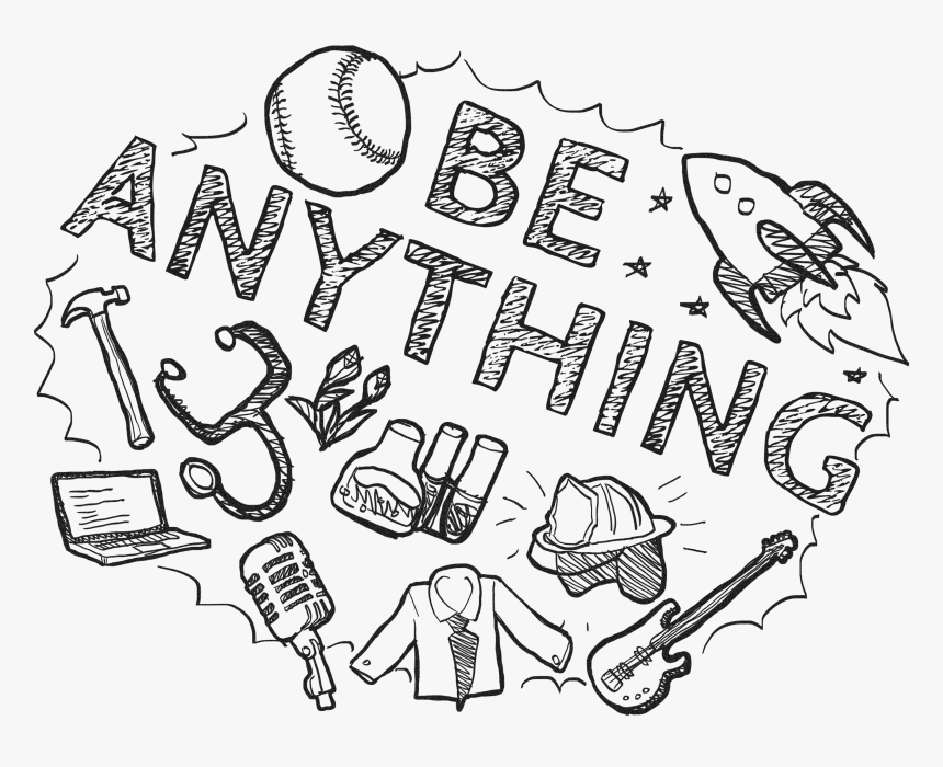 Be Anything Original Doodle - Illustration, HD Png Download, Free Download