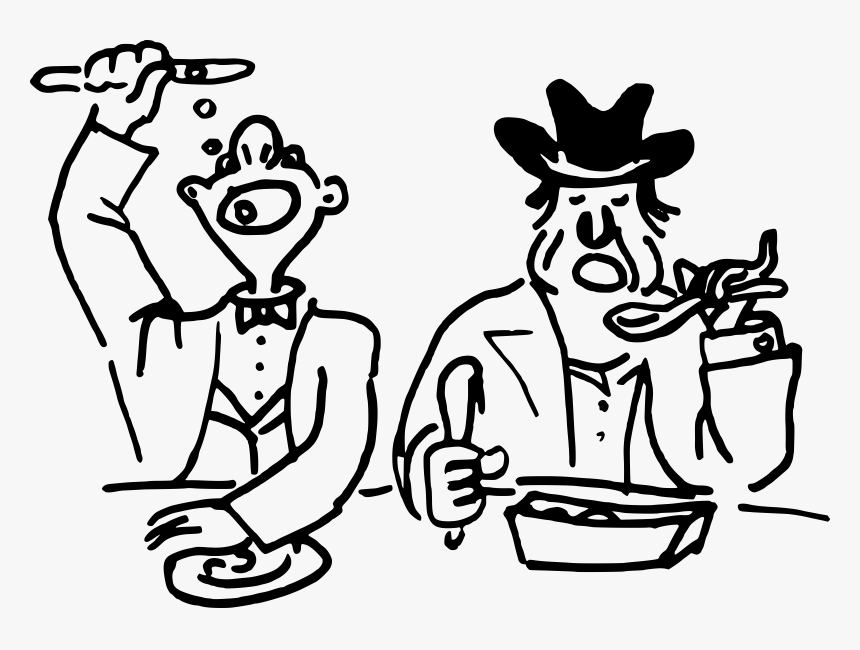 Eating Black And White Clipart, HD Png Download, Free Download