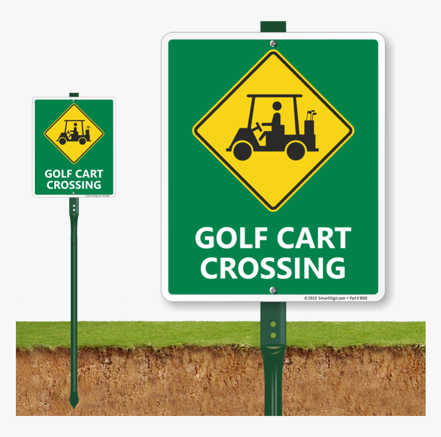 Golf Carts Crossing Sign - Keep Dog Off Grass Signs, HD Png Download, Free Download